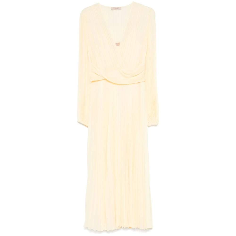 Twinset Witte Jurk Set Elegante Stijl Beige Dames