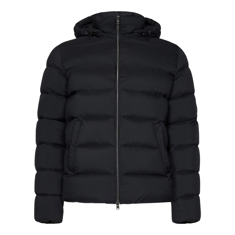 Herno Zwarte Quilted Nylon Donsjas Black Heren