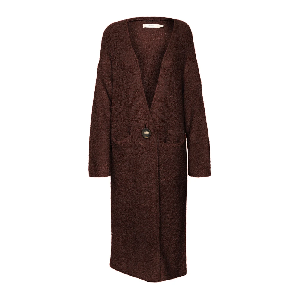 InWear Lange Vest Bruin Puce Gebreid Brown Dames