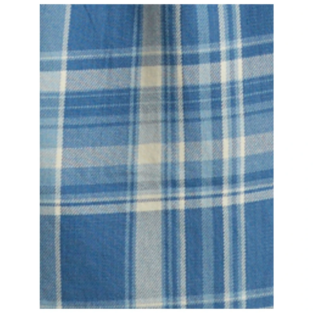 Polo Ralph Lauren Oversized Geruite Blouse Blue Dames