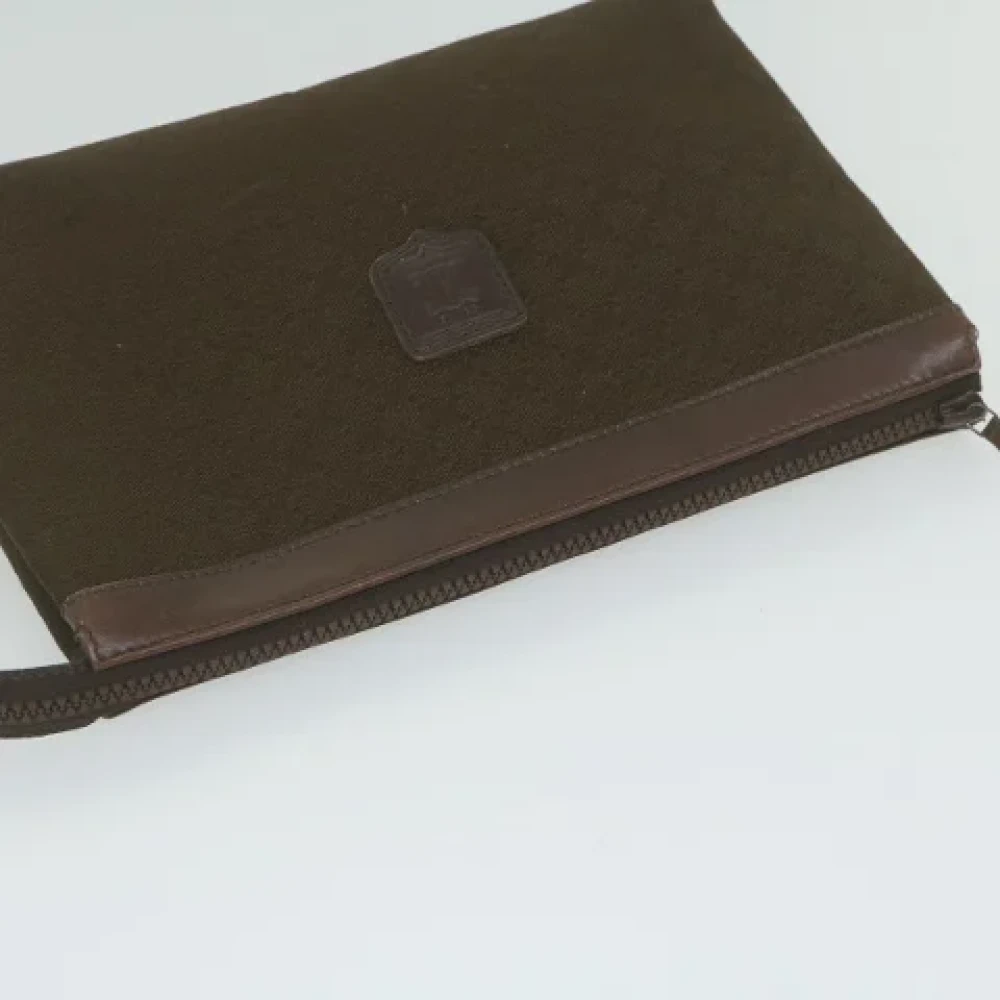 Celine Vintage Pre-owned Canvas clutches Brown Dames