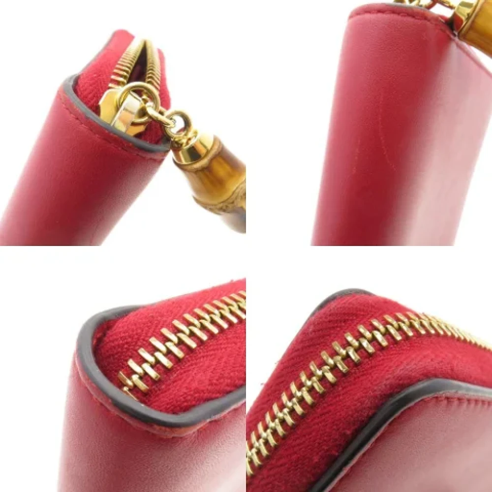 Gucci Vintage Pre-owned Leather wallets Red Dames
