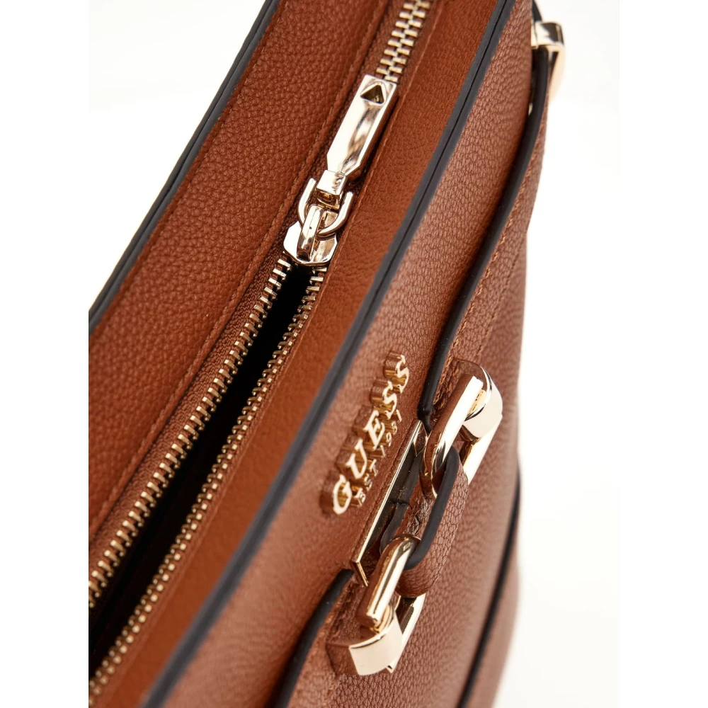 Guess Silvye Bucket Handtas Cognac Brown Dames