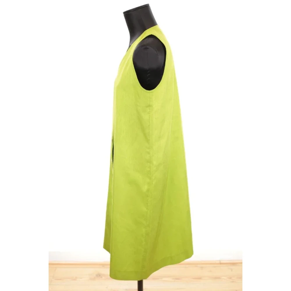 Yves Saint Laurent Vintage Pre-owned Polyester dresses Green Dames