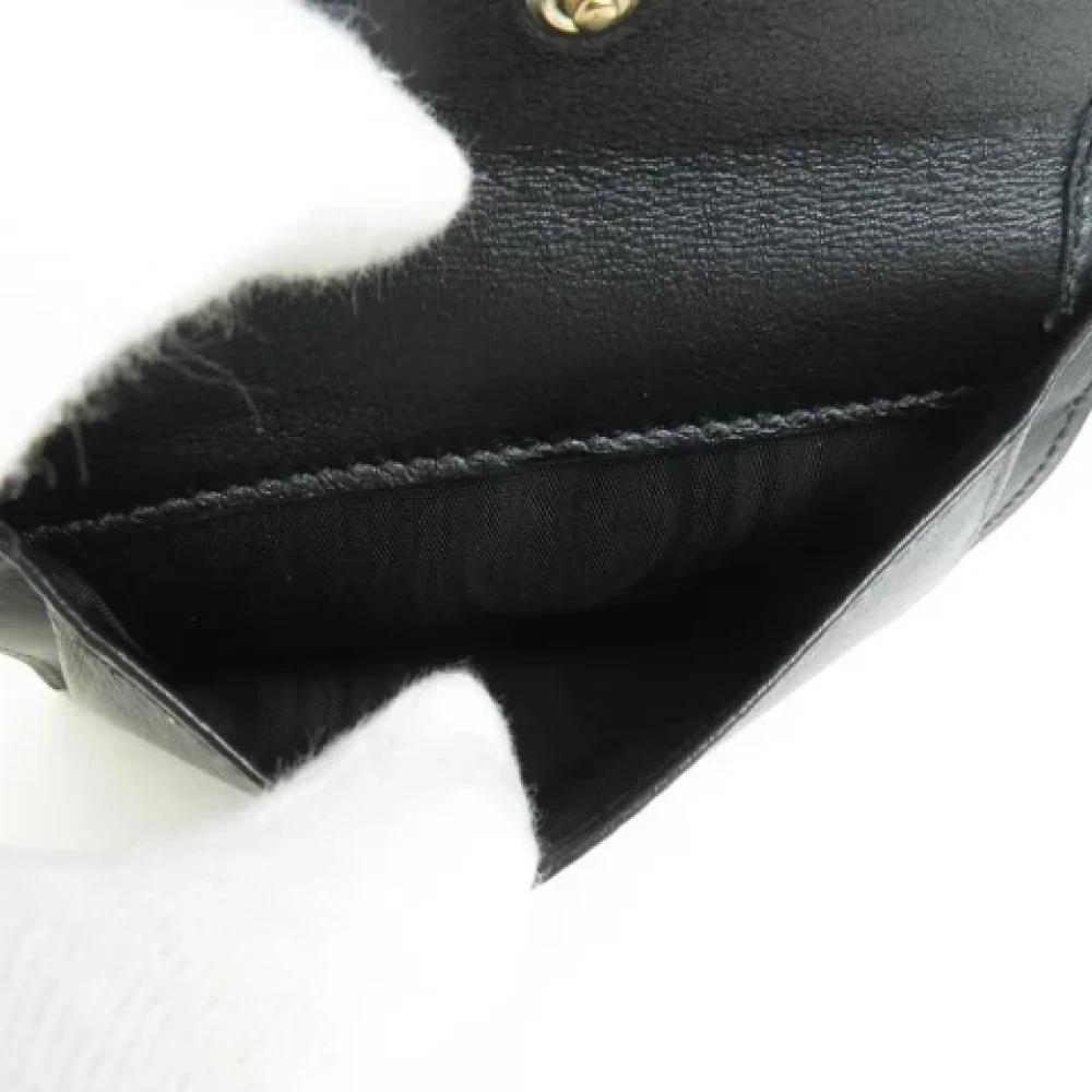 Valentino Vintage Pre-owned Leather wallets Black Dames