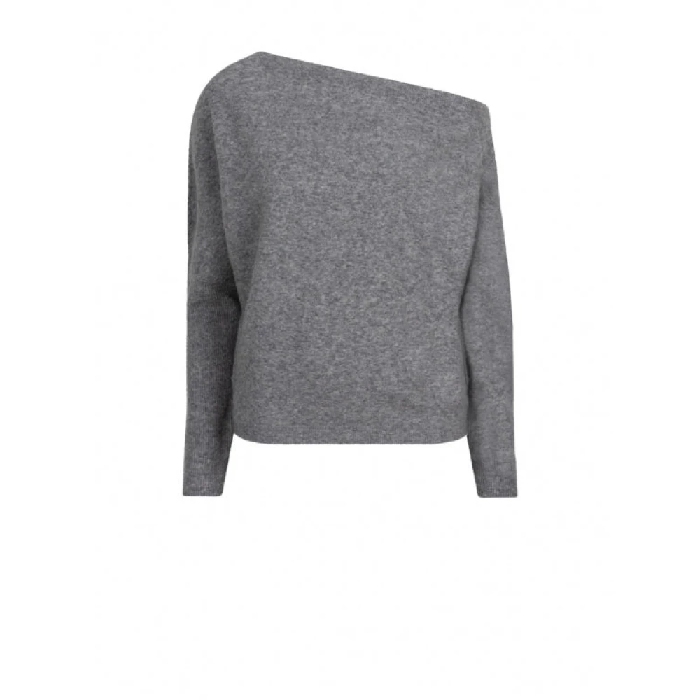 Dante 6 Asymmetrische Wollen Trui Gray Dames