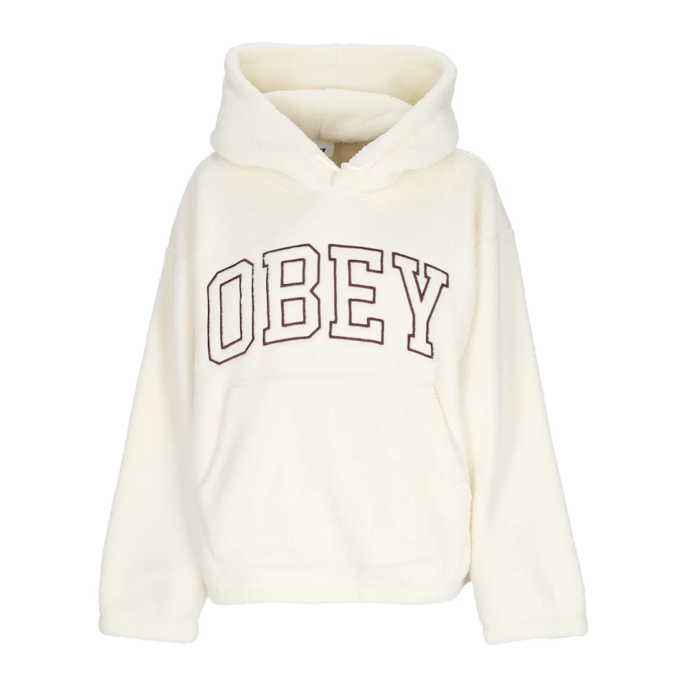 Obey Collegiate Fleece Hoodie Streetwear White Dames