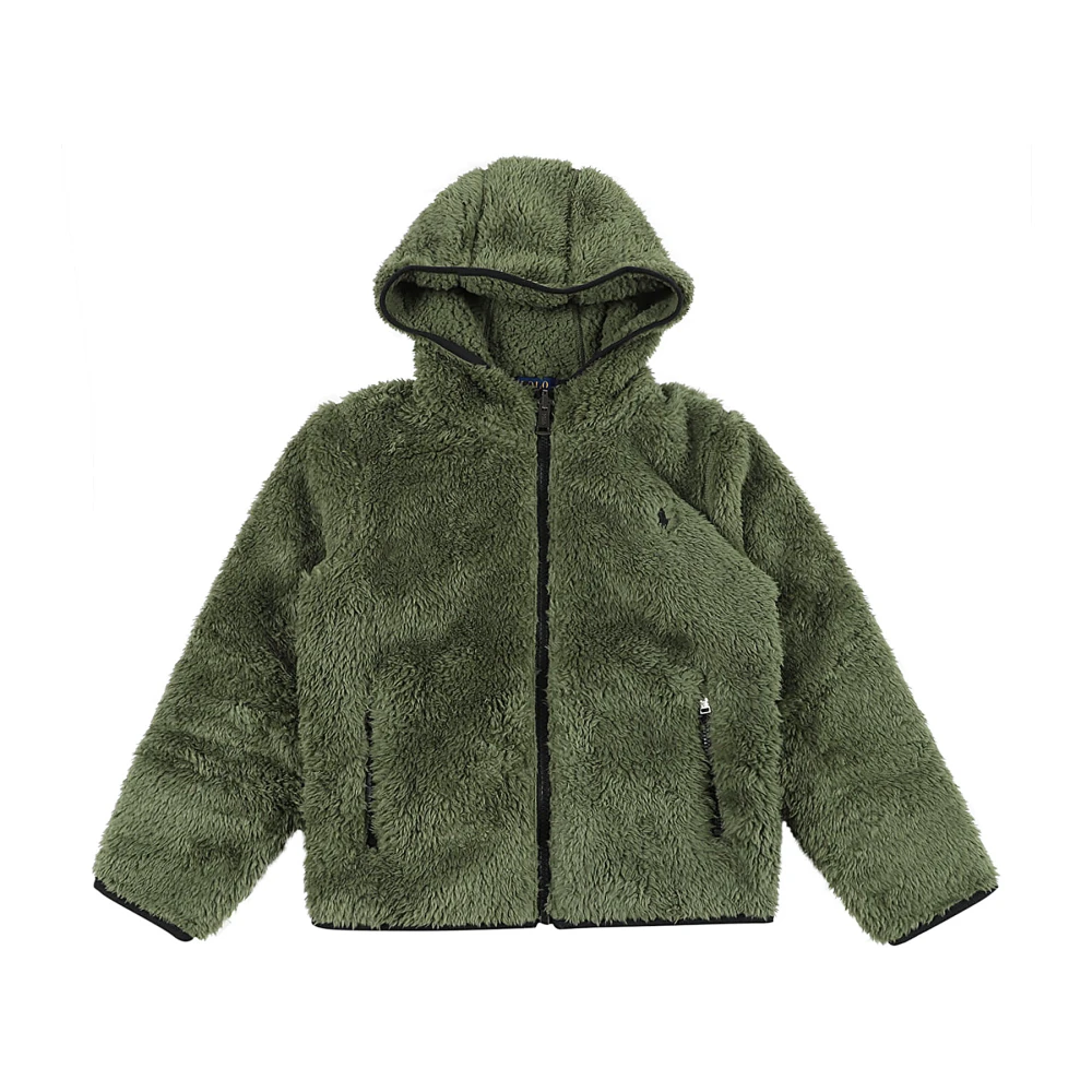 Ralph Lauren FZ Jacka M1-Stickade Skjortor-Full ZIP Green, Dam