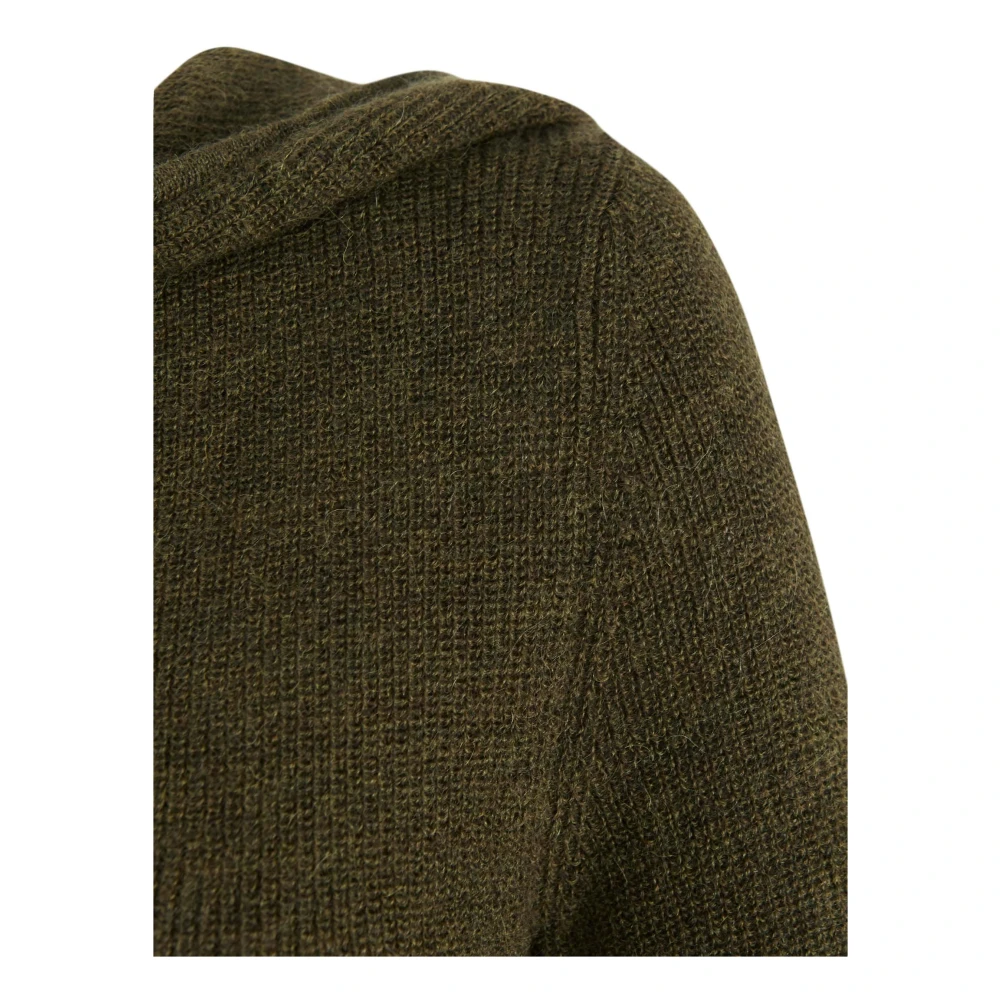 Cortana Gehaakte Alpaca Merino Wol Jurk Green Dames