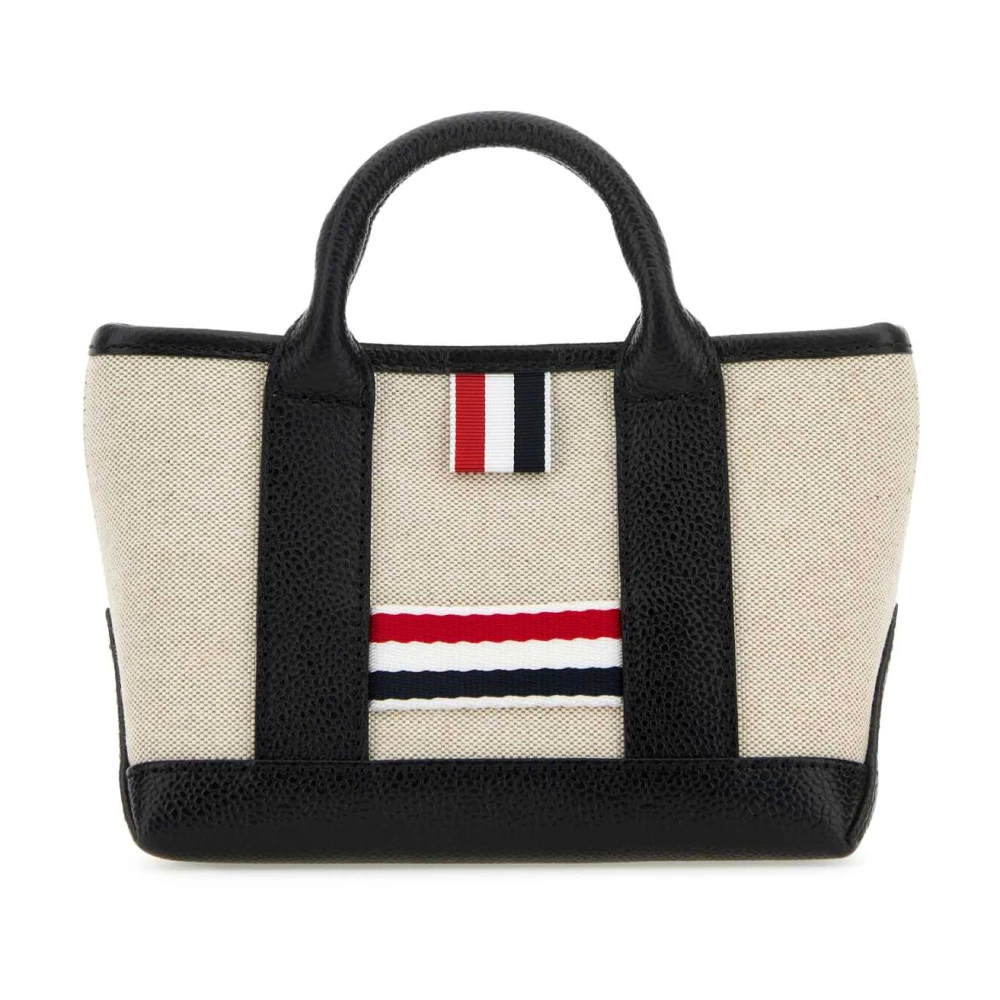 Thom Browne Canvas handtas met Rwb-Stripe Beige Dames