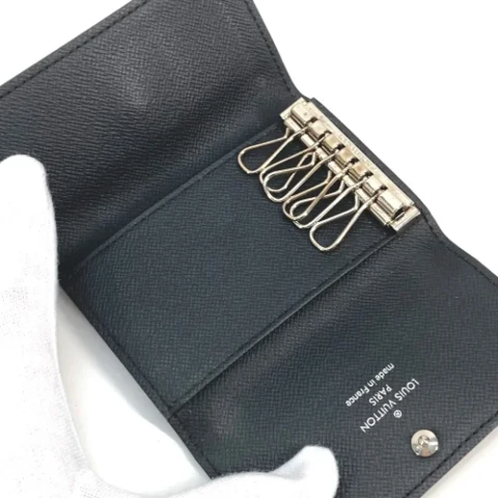 Louis Vuitton Vintage Pre-owned Cotton key-holders Black Dames