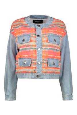 veste-en-jean-a-col-mandarin-avec-empiecement-en-tweed