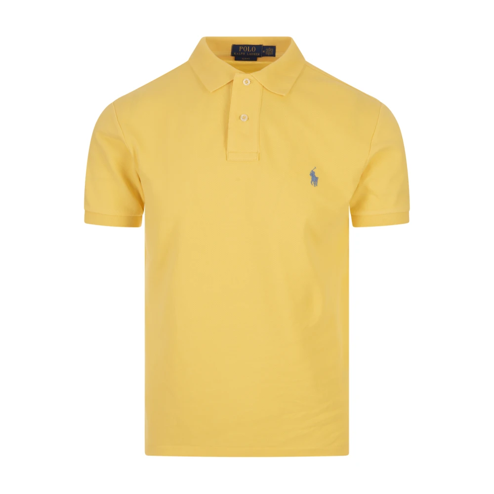 Ralph Lauren Gele Slim Fit Polo Shirt Yellow Heren
