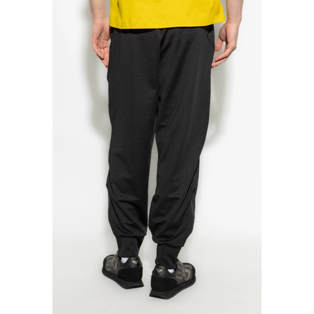 Emporio Armani EA7 Broek met logopatch Black Heren