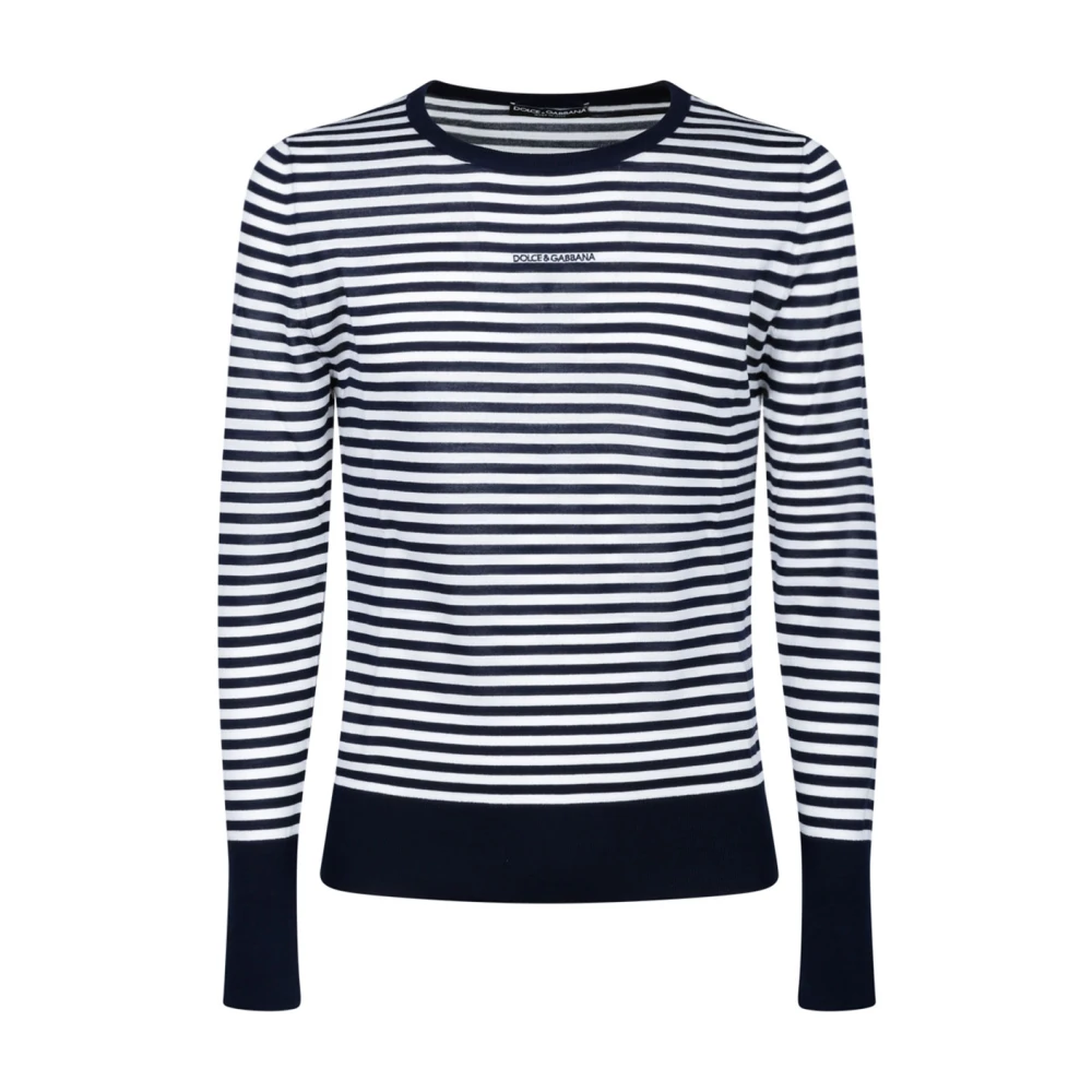 Dolce & Gabbana Nautische Gestreepte Wollen Trui Multicolor Heren