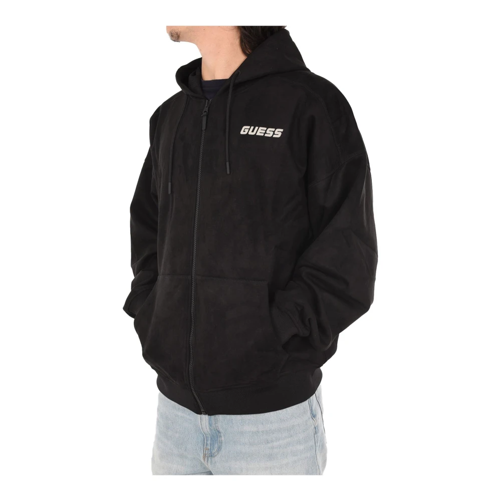 Guess Neopreen Suède Hoodie Black Heren
