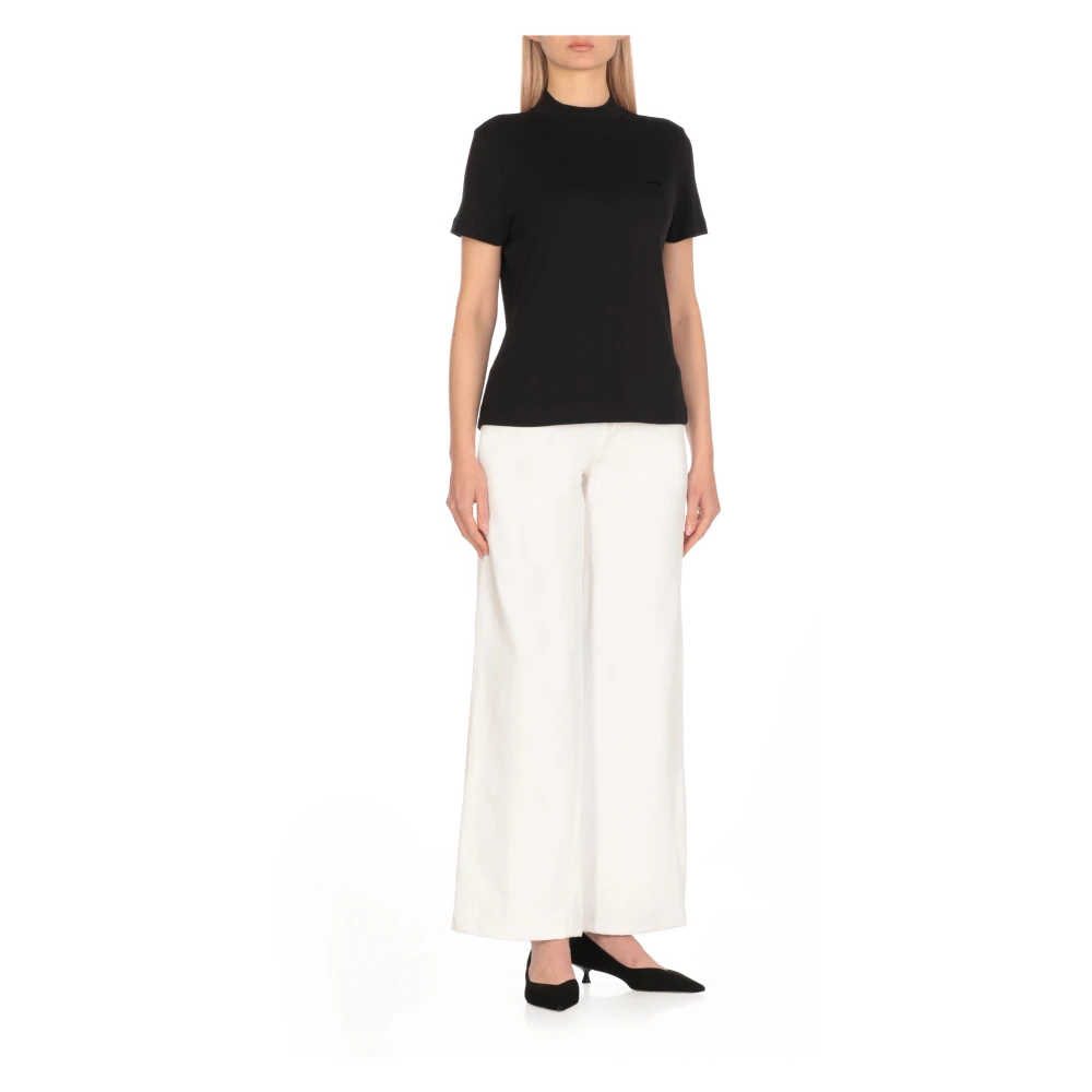 A.p.c. Zwart Katoenen T-shirt Ronde Hals Korte Mouwen Black Dames