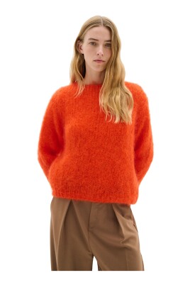 dybor-orange-strik-pullover