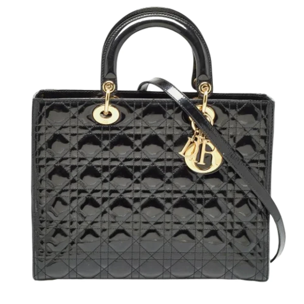 Dior Vintage Pre-owned Leather totes Black Dames