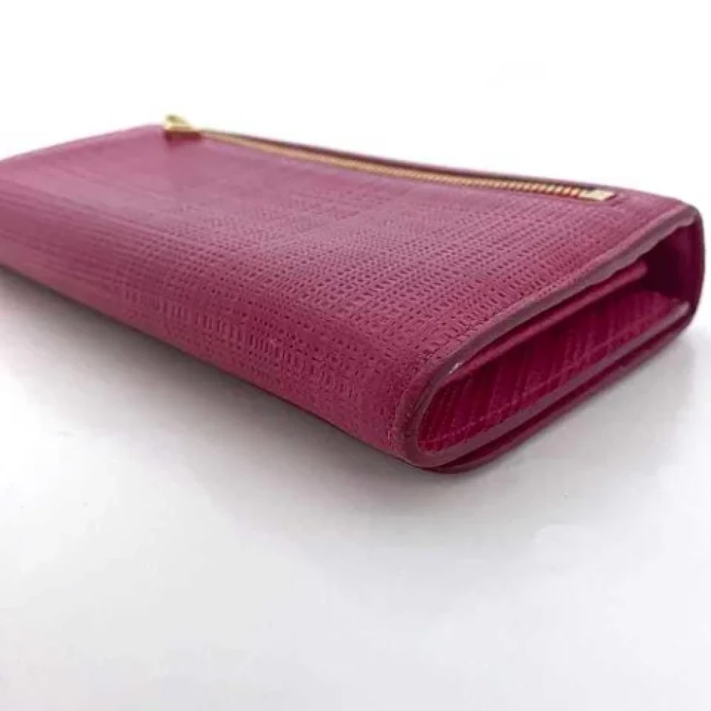 Loewe Pre-owned Leather wallets Pink Dames