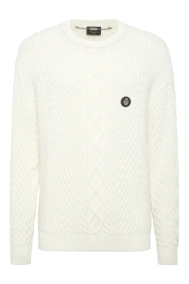 Bomullskashmir Rundhalsad Pullover