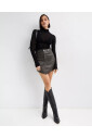 jupe-en-cuir-marron