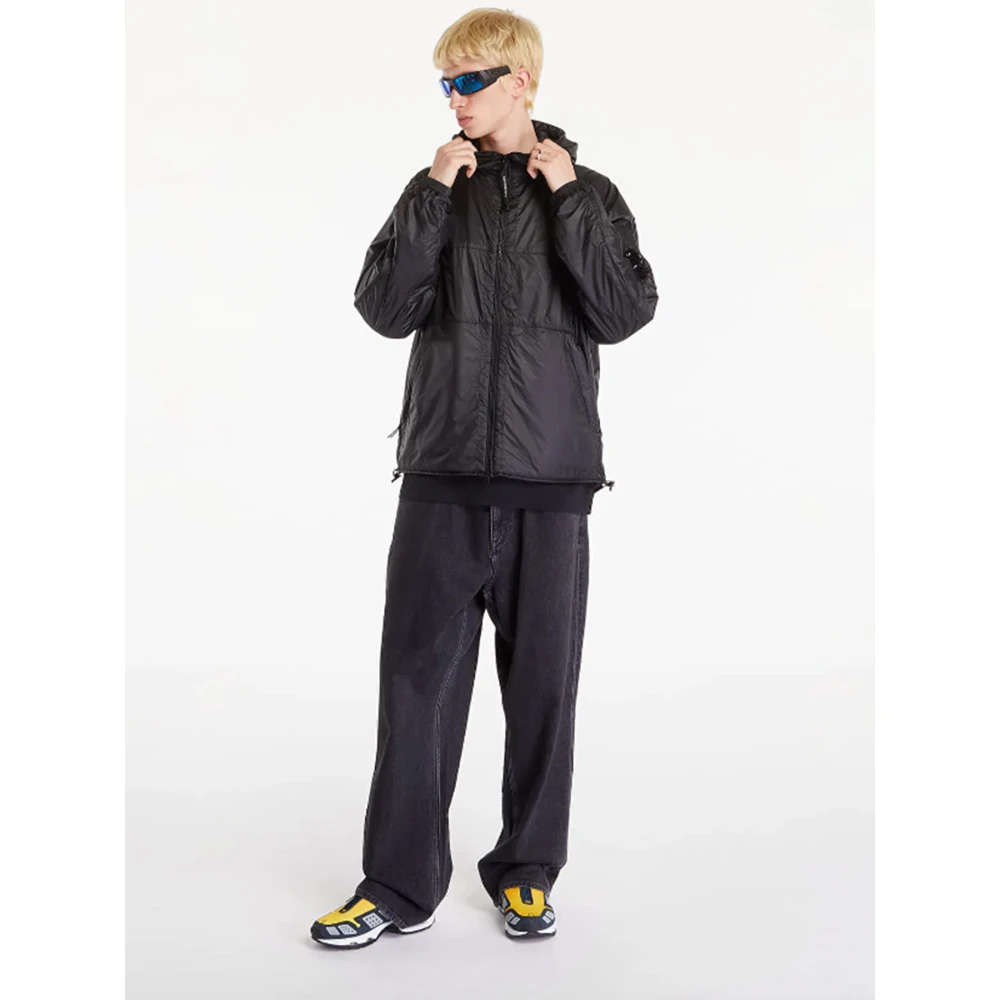 C.P. Company Zwarte Shell Hoodie Jas Black Heren