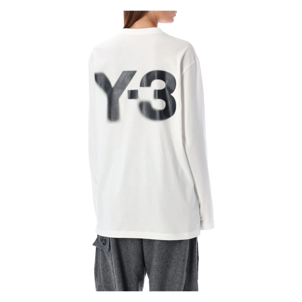 Y-3 Reflecterend Logo T-Shirt Wit White Dames