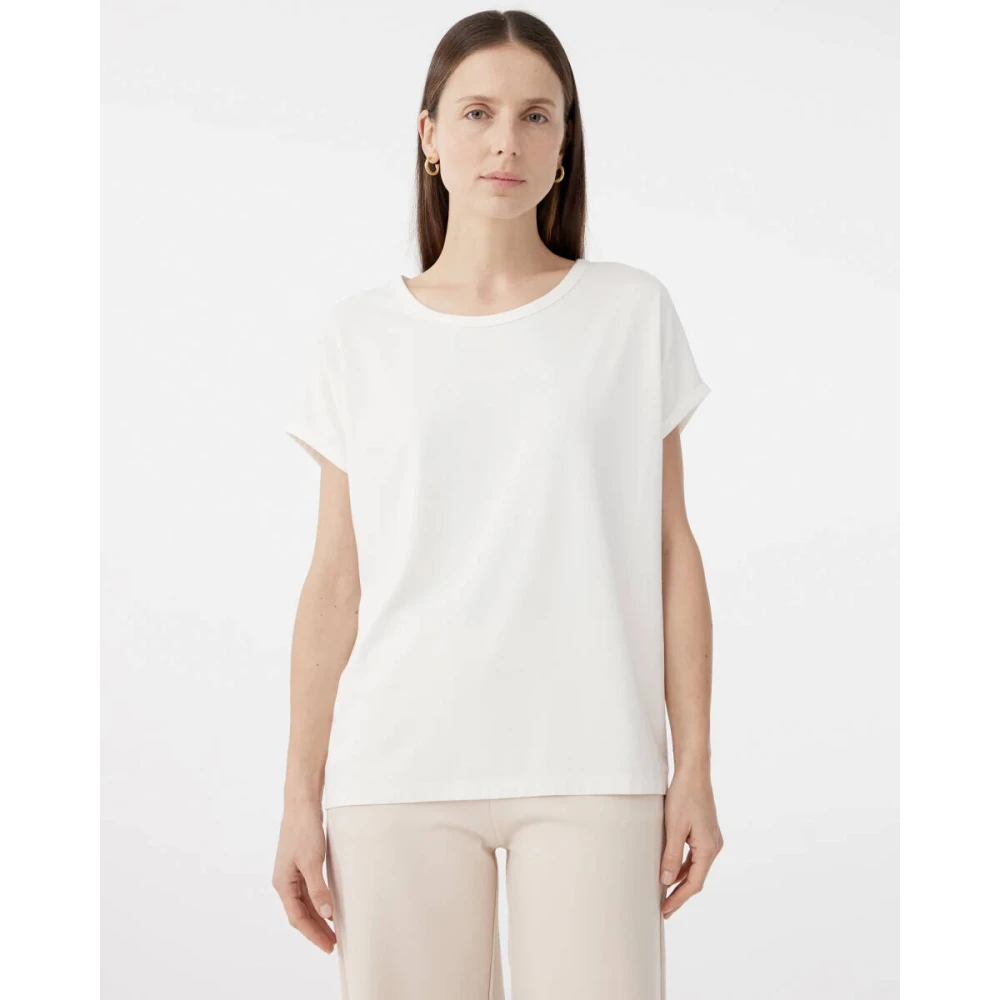 Knit-ted Emma T-shirt in gebreide stijl Beige Dames
