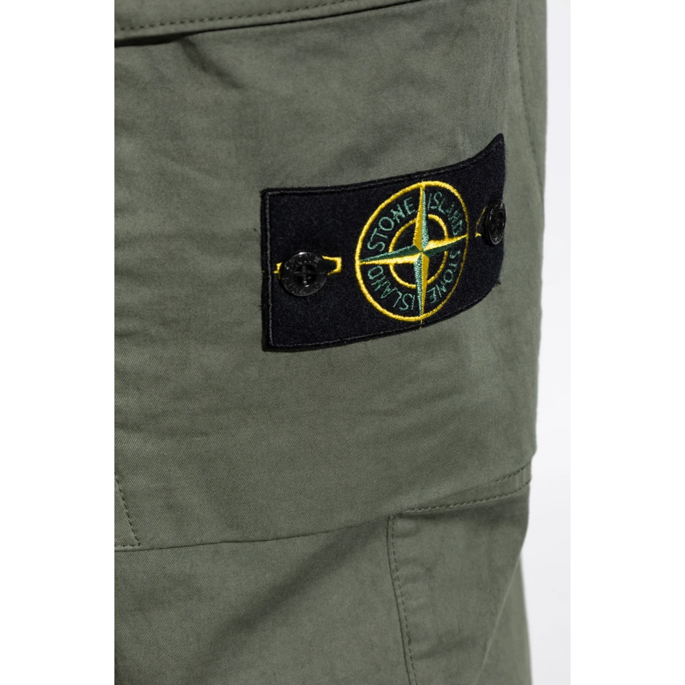 Stone Island Broek met logo Green Heren