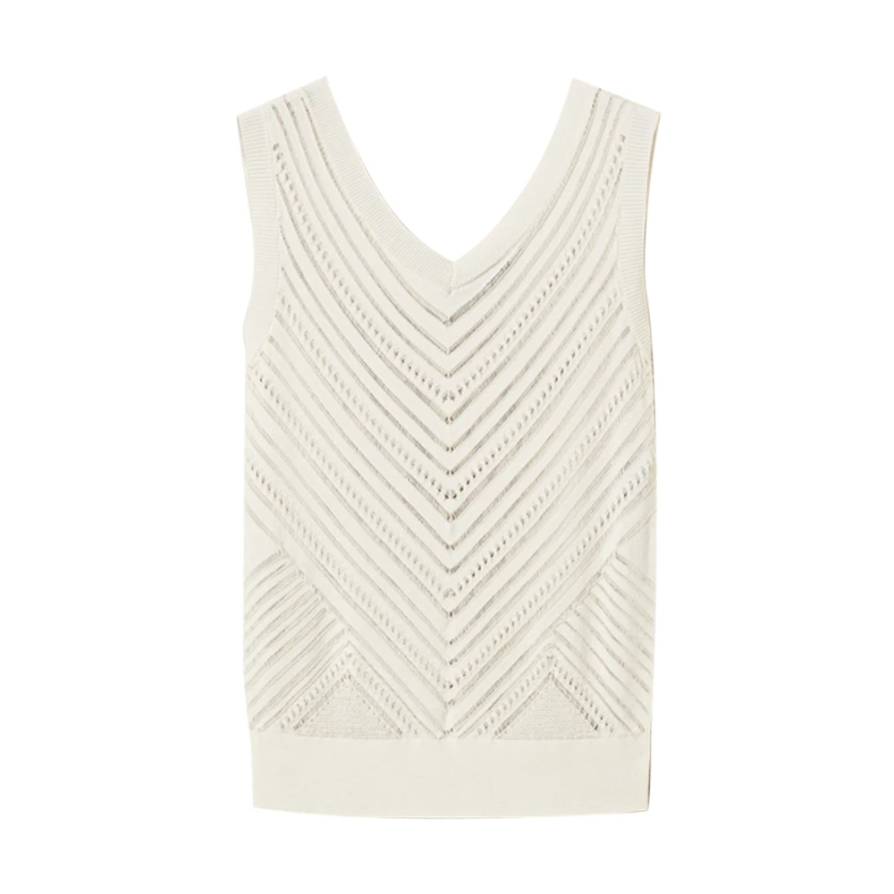Actitude Donna Bianco - Top Con Scollo A V - Tops - L