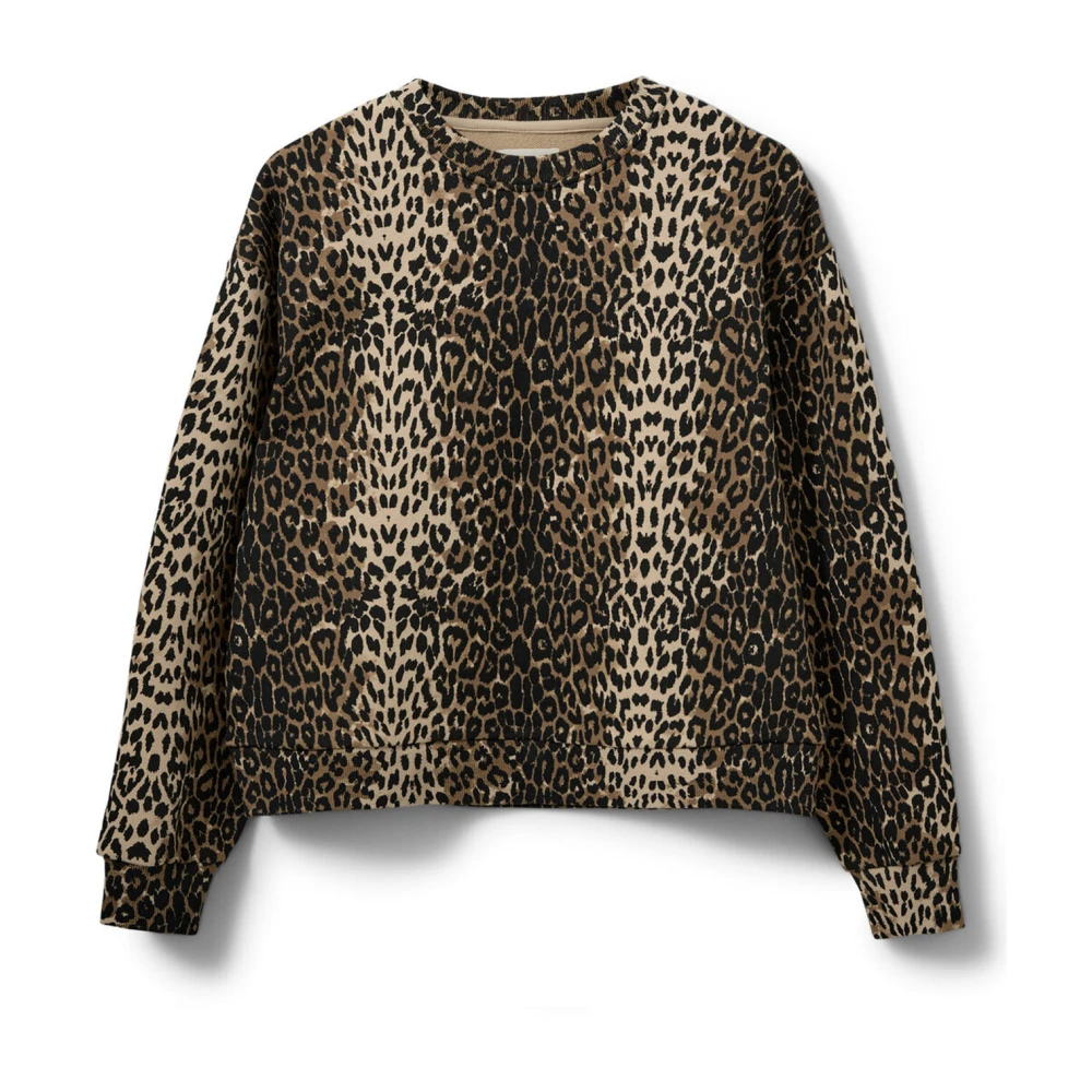Sofie Schnoor Luipaardprint Sweatshirt Elisw Lichtbruin Brown Dames