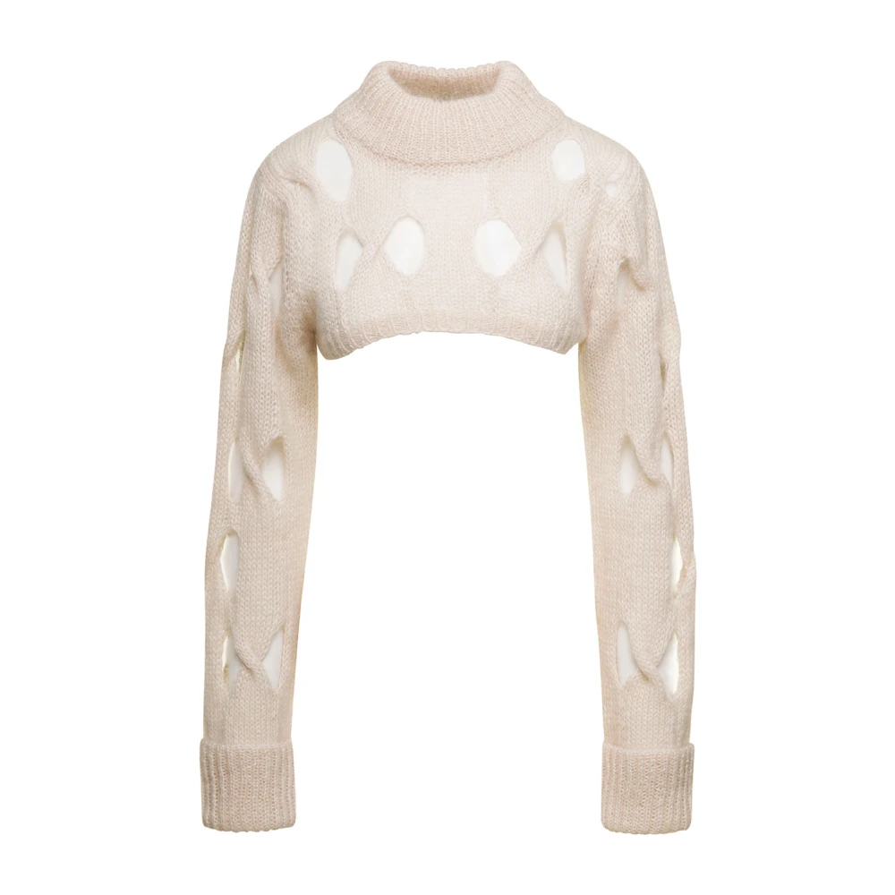 Federica Tosi Witte Mohair Twinset Sweaters White Dames