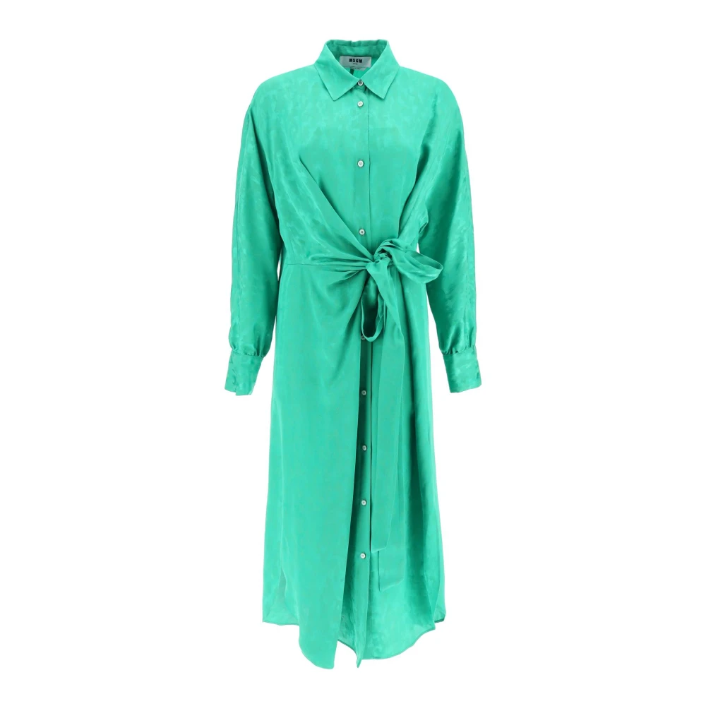 Msgm Shirt Dresses Green Dames