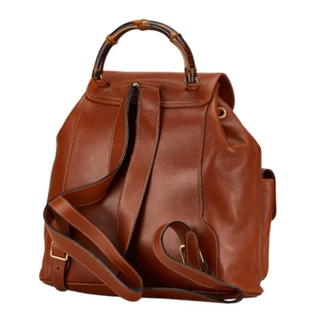 Gucci Vintage Pre-owned Leather shoulder-bags Brown Dames