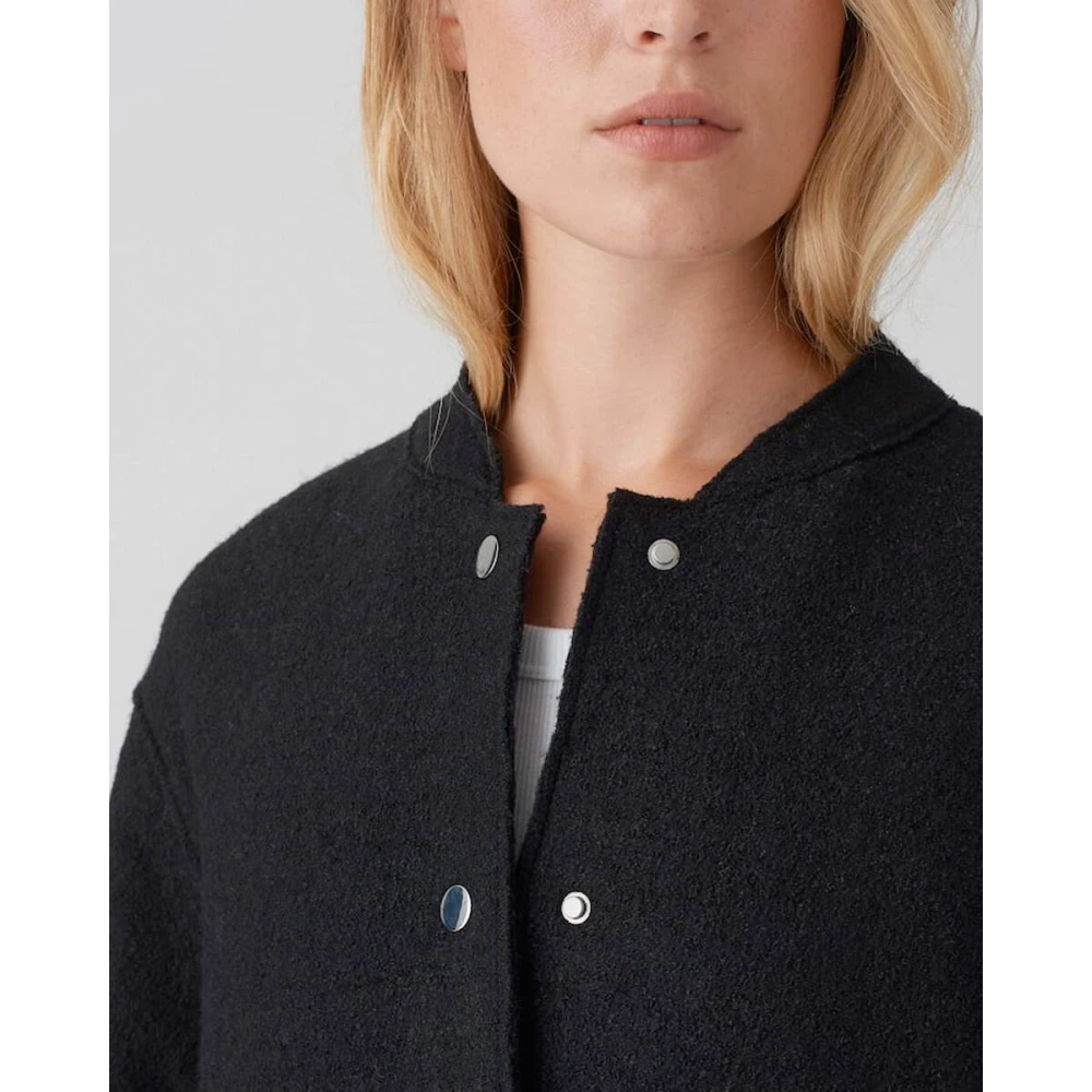Opus Stijlvolle Jas met Hosana Detail Black Dames