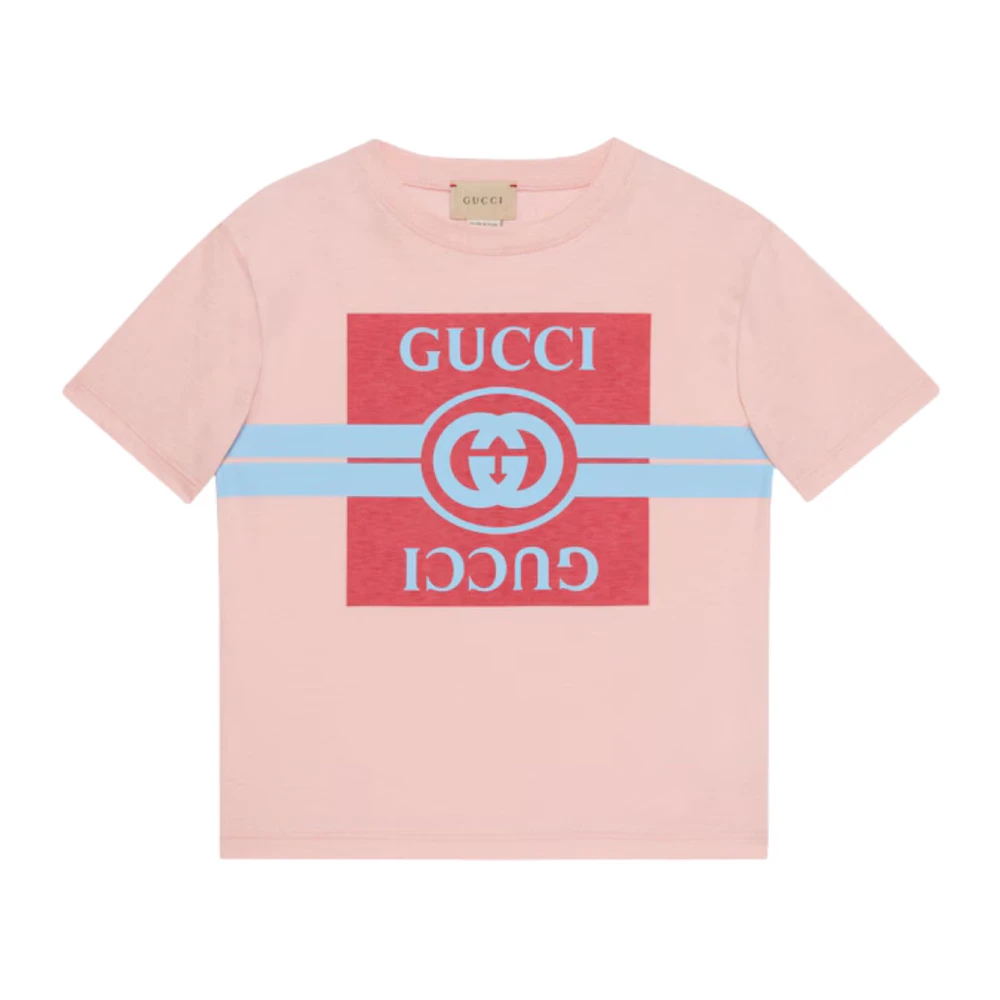 Gucci Rosa barn T-shirt med centralt tryck Pink, Flicka