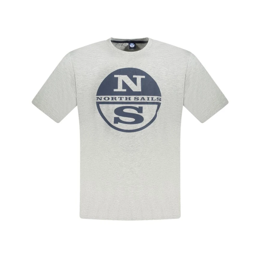 North Sails Men's Gray T-Shirts, L, Grey Cotton T-Shirt | Stylish Model