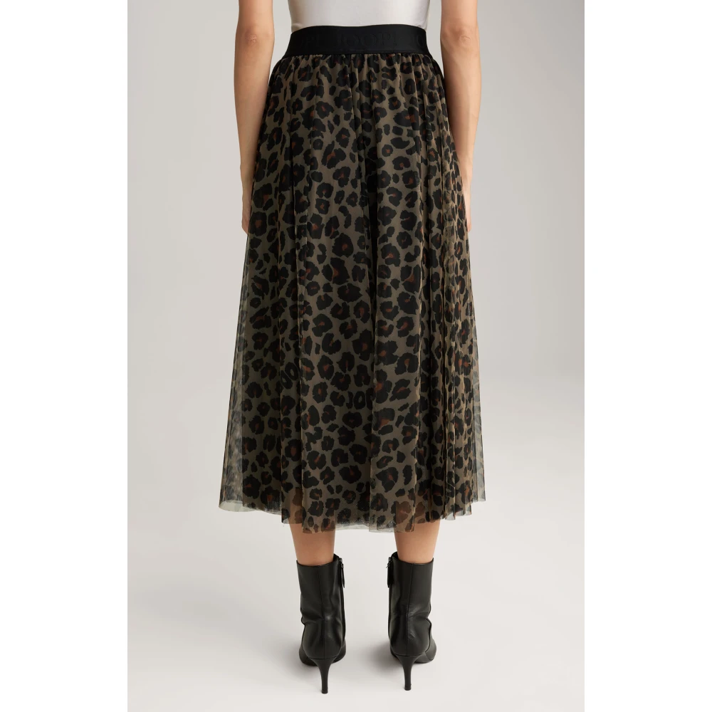 Joop! Luipaardprint Elastische Taille Rok Brown Dames