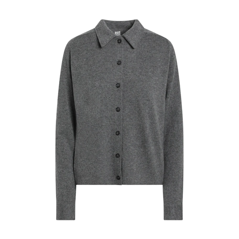 Totême Raglan-Sleeve Cashmere Cardigan - Female - Cashmere Knitwear - Gray - L - Knitwear