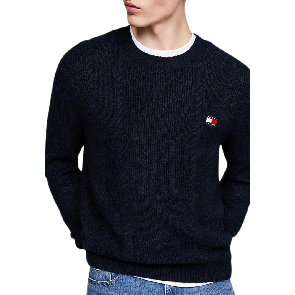 Tommy Hilfiger Blauwe Klassieke Gebreide Trui Blue Heren