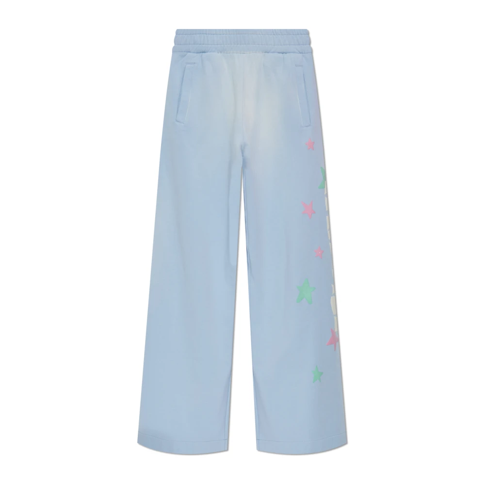 Palm Angels Sweatpants met print Blue Dames