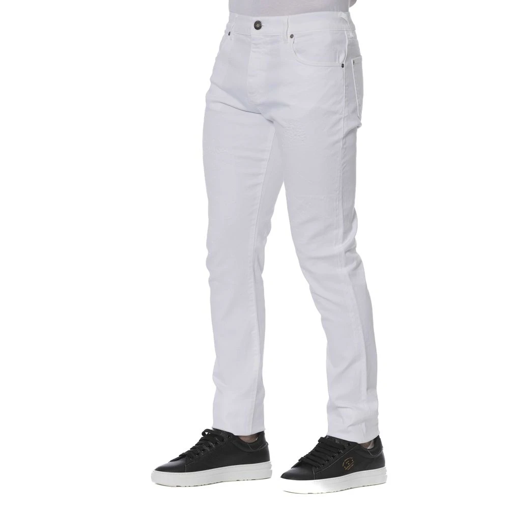 Trussardi Elegante witte katoenmix jeans White Heren