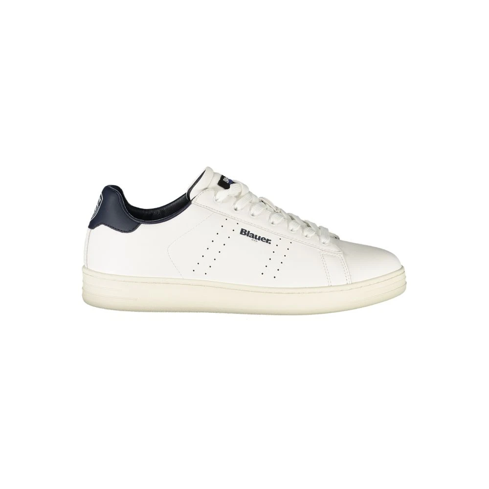 Blauer White Polyurethane Men's Sneaker - EU44/US11 - Image 2