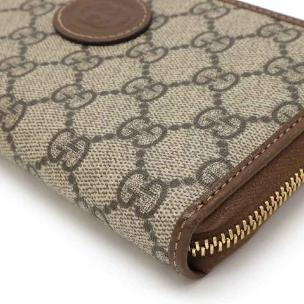 Gucci Vintage Pre-owned Canvas wallets Beige Dames