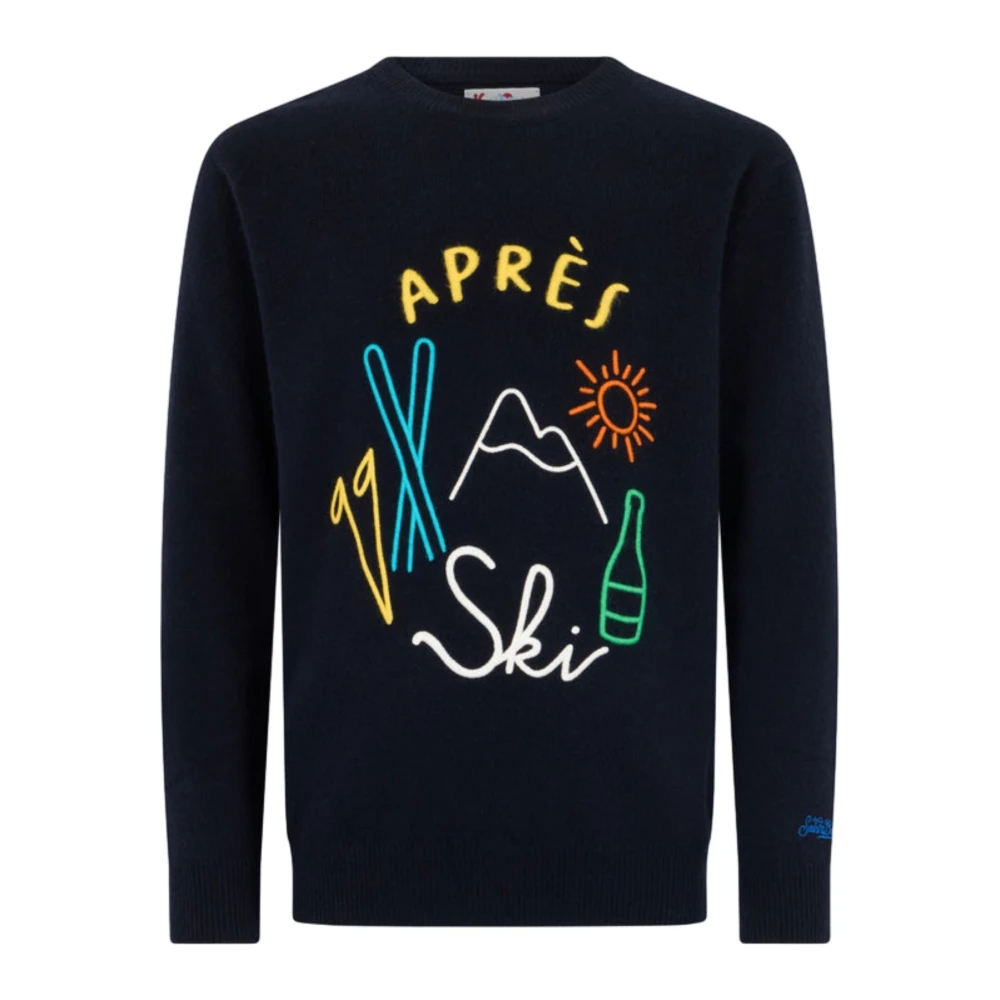 MC2 Saint Barth Cashmere Wolmix Trui Blue Heren