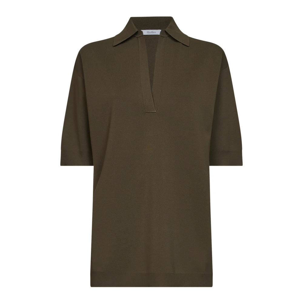 Max Mara Vrouw Groente Truien & Vesten Dames, Groen, M, Mxmalpino Lange Viscose Trui