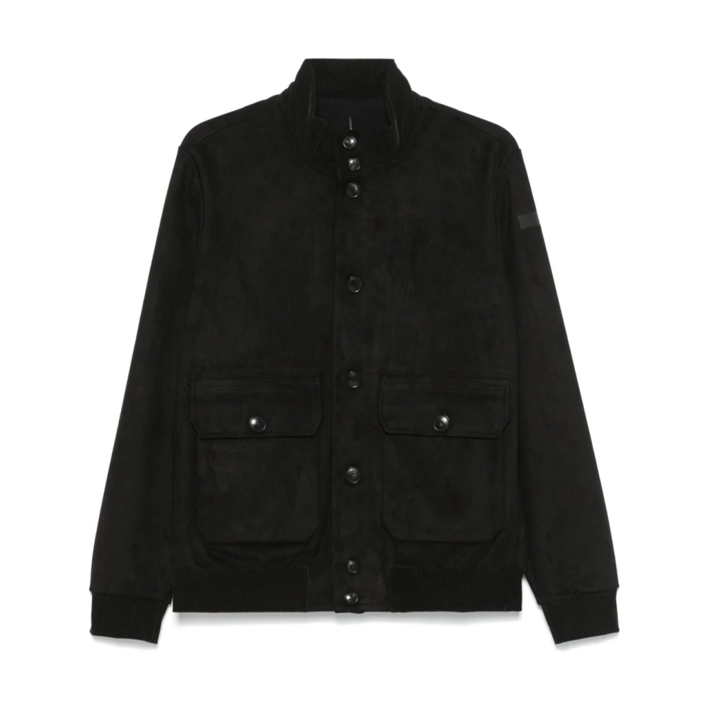 RRD Zwart Corduroy Jas met Geribbelde Manchetten Black Heren