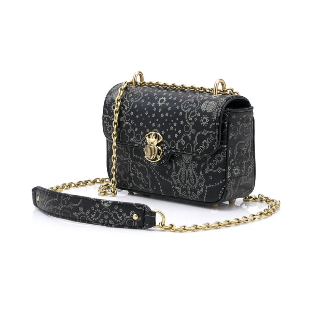 Claris Virot Mini Bandana Schoudertas met Ketting Black Dames