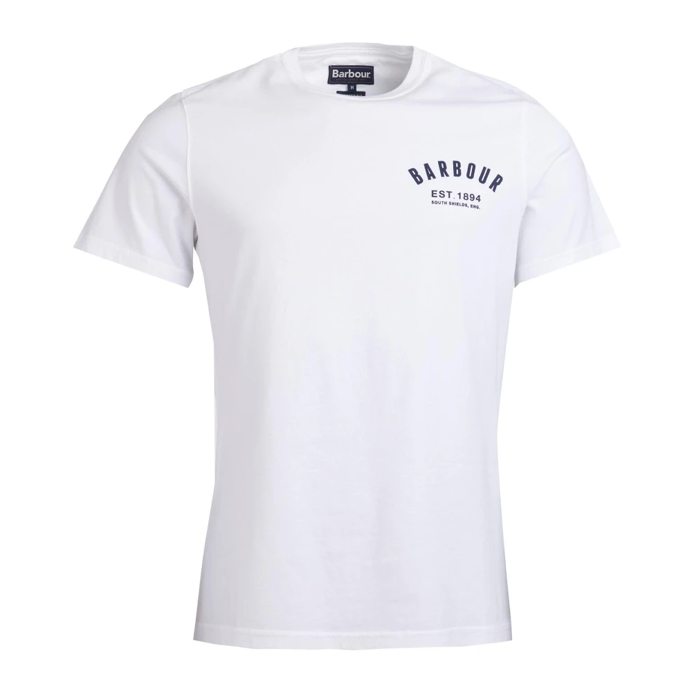 Barbour Vintage Logo T-Shirt Tee White Heren